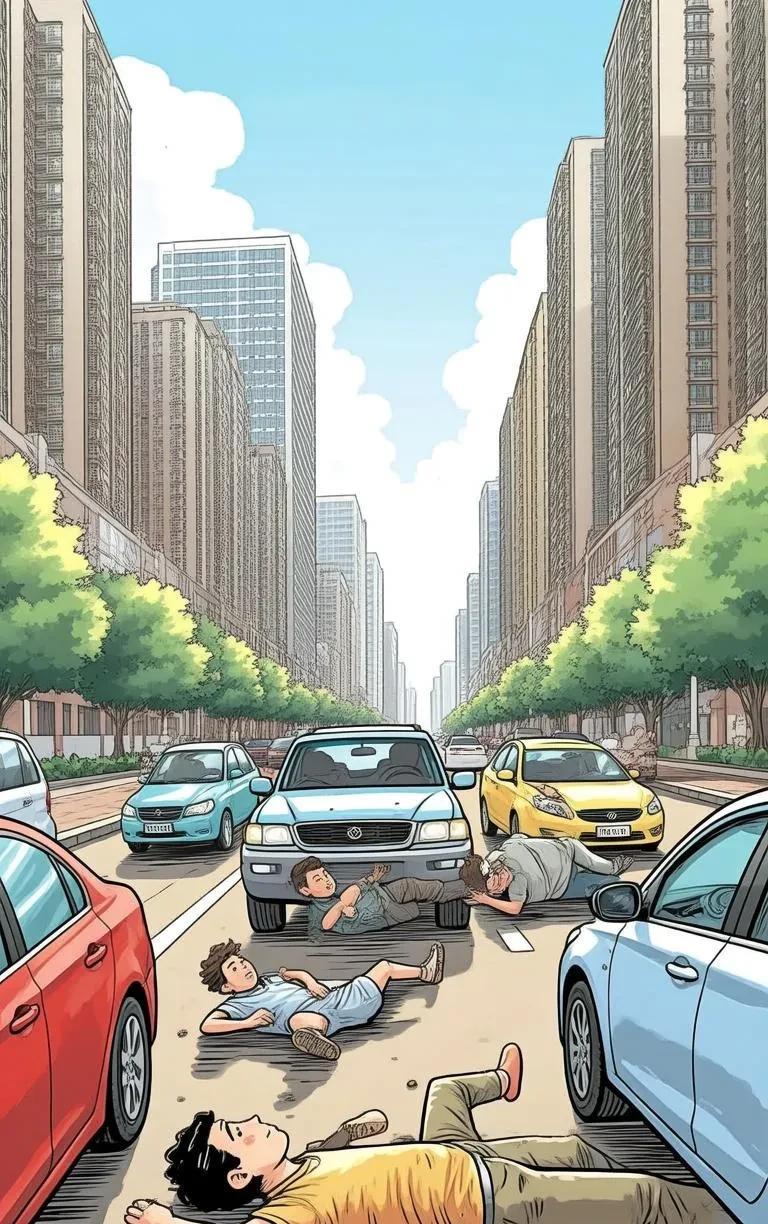 昆明发生一起骇人车祸！49岁男子李某某驾驶越野车，竟在街头横冲直撞，撞倒多人后还