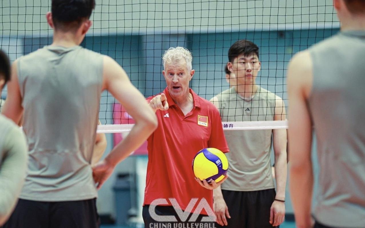 中国男排赛前训练
2025年世界男排联赛（中国西安站）将于6月11日至15日在西
