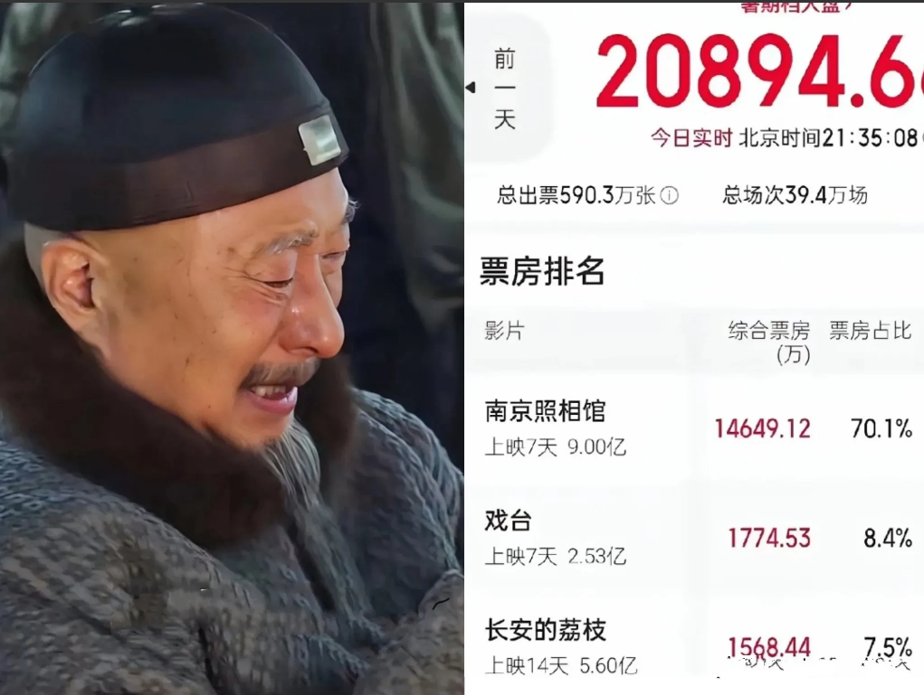 《南京照相馆》上映后，《戏台》连续三天票房低于 2000 万，陈佩斯最不愿见的事