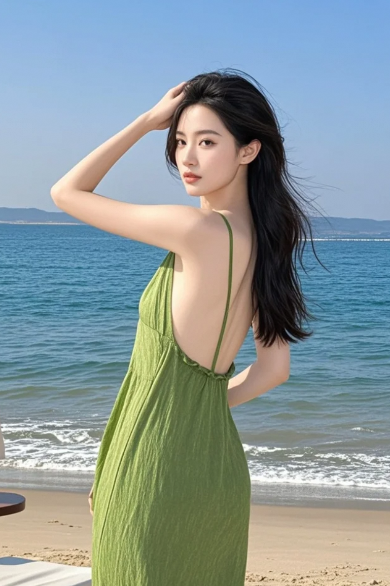 海天一色间，她的笑容是最亮的星