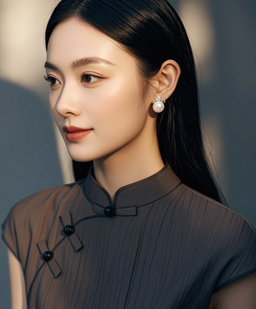 她微微一笑，从容不迫——这才是年轻老板娘该有的高级感！