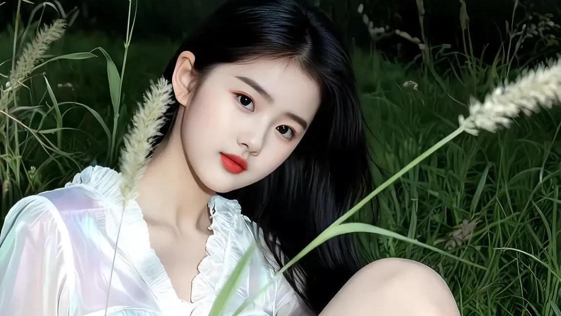 夕阳下独坐的女子与月光