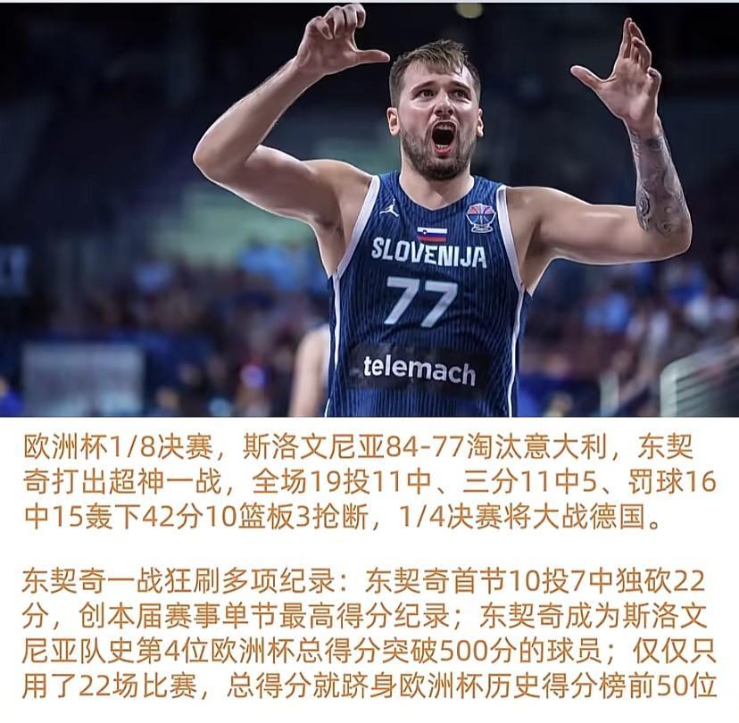 东契奇欧洲杯超神一战，MVP呼声高涨！
