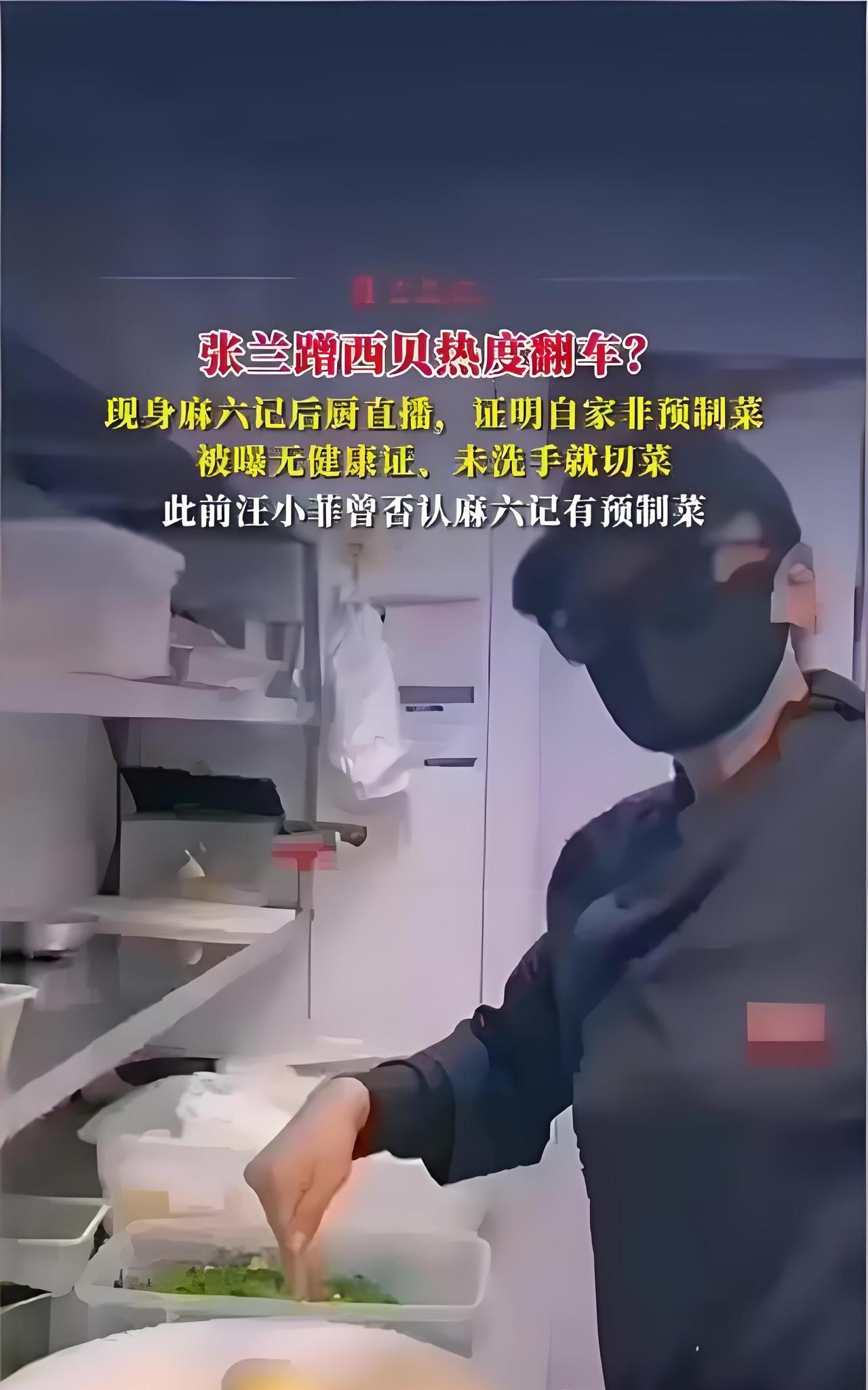 2025年9月12日，张兰直播带团队闯入麻六记后厨，试图证明“非预制菜”，却遭网