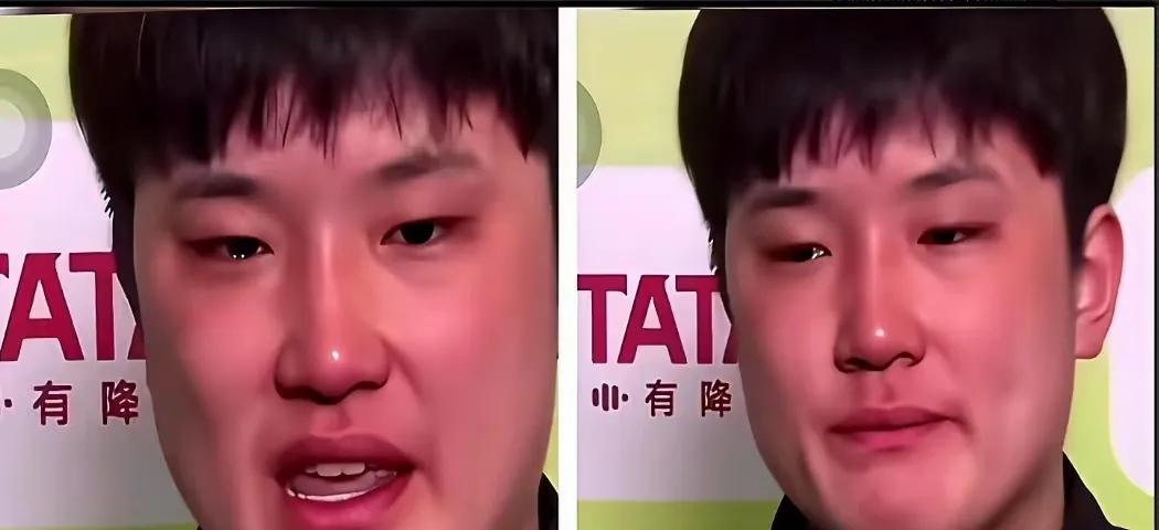 被国乒猛将0比4横扫。
他一开口，却赢得了全场掌声。
赛后他没再嘶吼，平静地用带