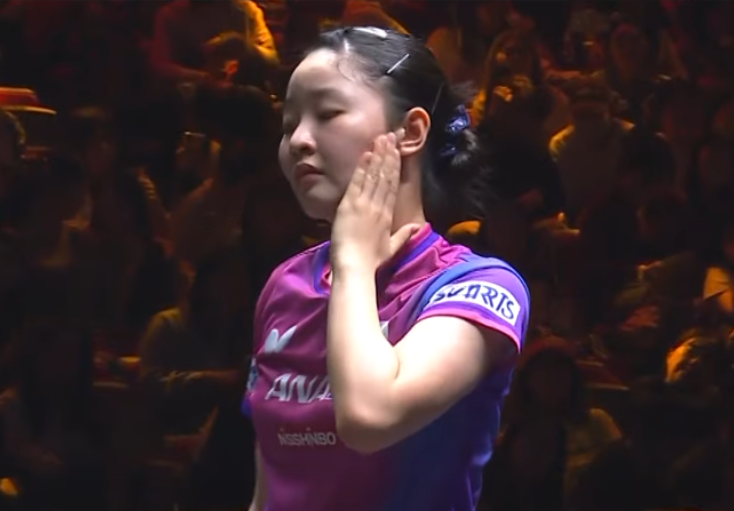 哈哈，张本美和又被鳗鱼4:0零封
美和与别人打，
经常打出神仙球，
和鳗鱼打，