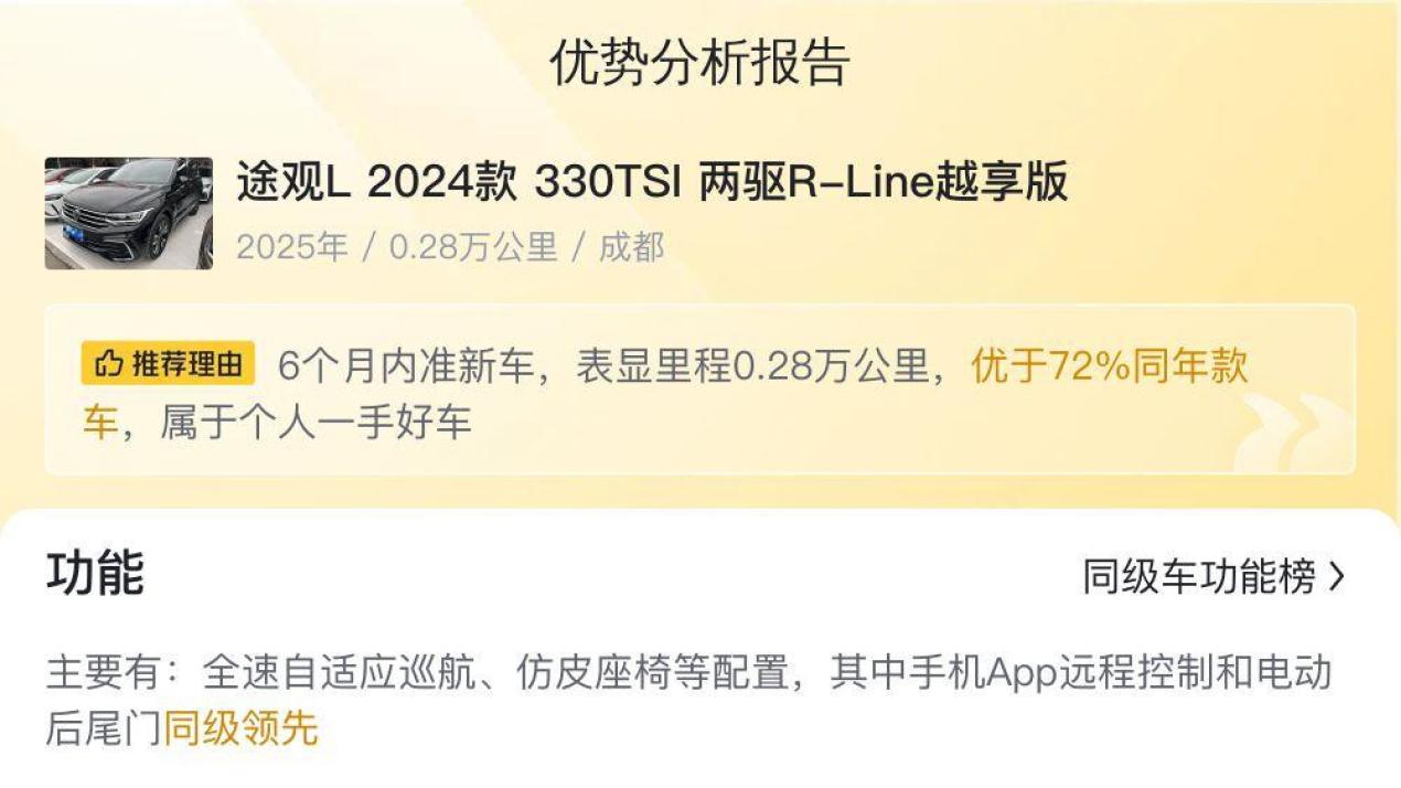 20万预算想入手德系SUV？这台准新途观L R-Line了解一下！