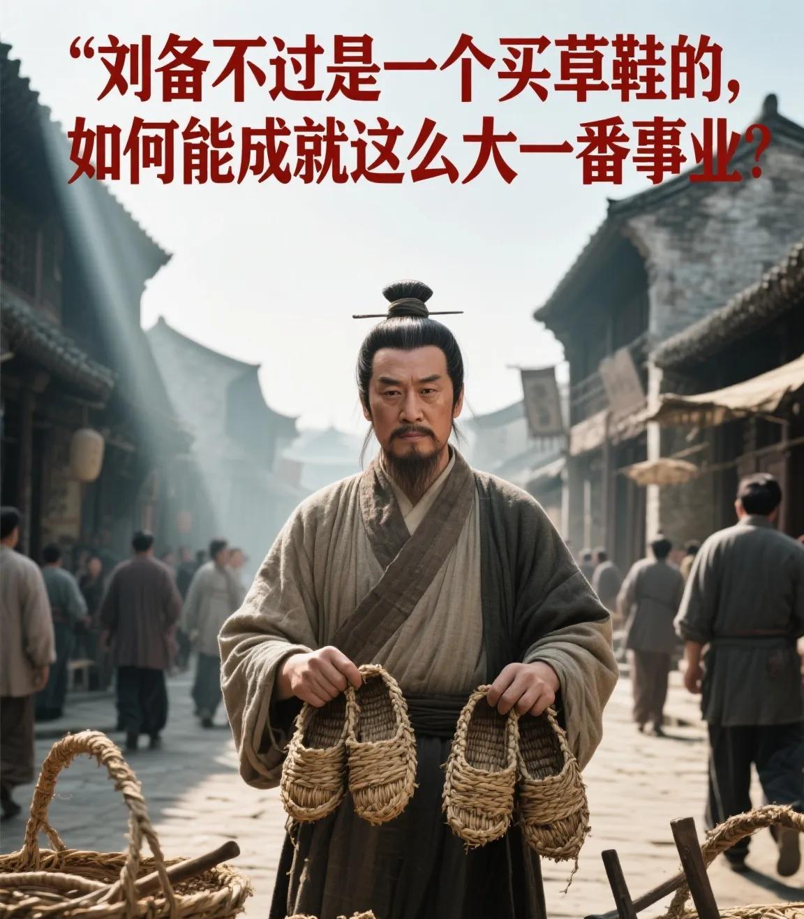 刘备不过是一个买草鞋的，如何能成就这么大一番事业？
33岁还在街边卖草鞋
46岁
