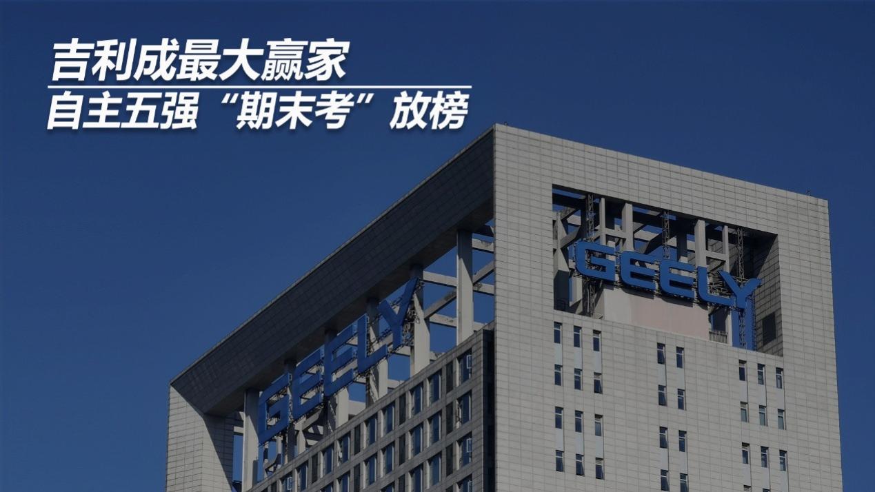 自主五强“期末考”放榜：吉利成最大赢家