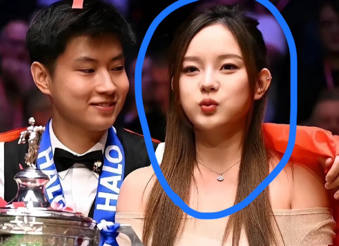我给我老公看了赵心童女朋友的照片，

我问老公觉得这个女生怎么样？
他若有所思，