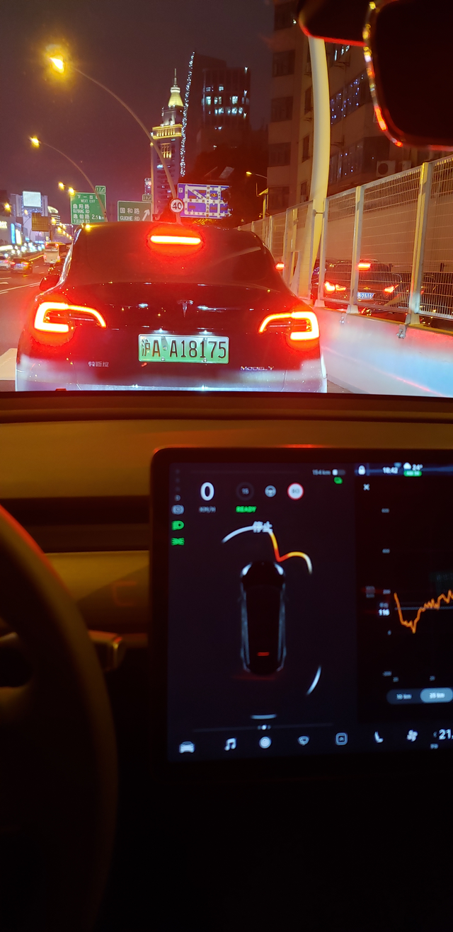 今天发现特斯拉的雷达好低端
今天下班回家，堵车时我的model y跟在另一辆mo