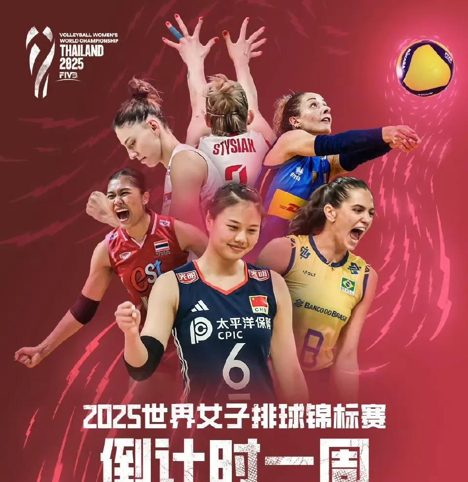 2025年女排世锦赛最新海报，龚翔宇稳居C位，力压博斯科维奇和德吉纳罗等球星。