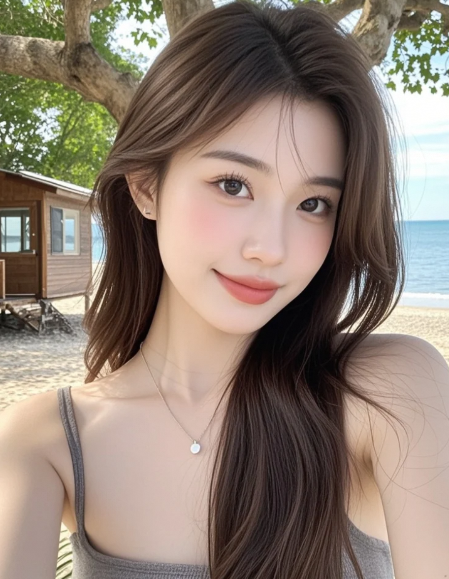 海边的每一次自拍，都是对美的追求