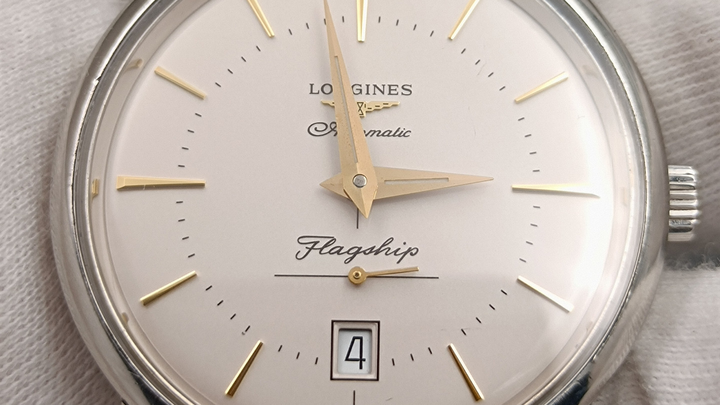 浪琴经典复古系列自动机械男表，真皮银盘休闲商务两相宜