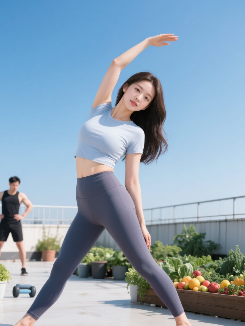 普拉提美眉身段娇，珠圆玉润最妖娆