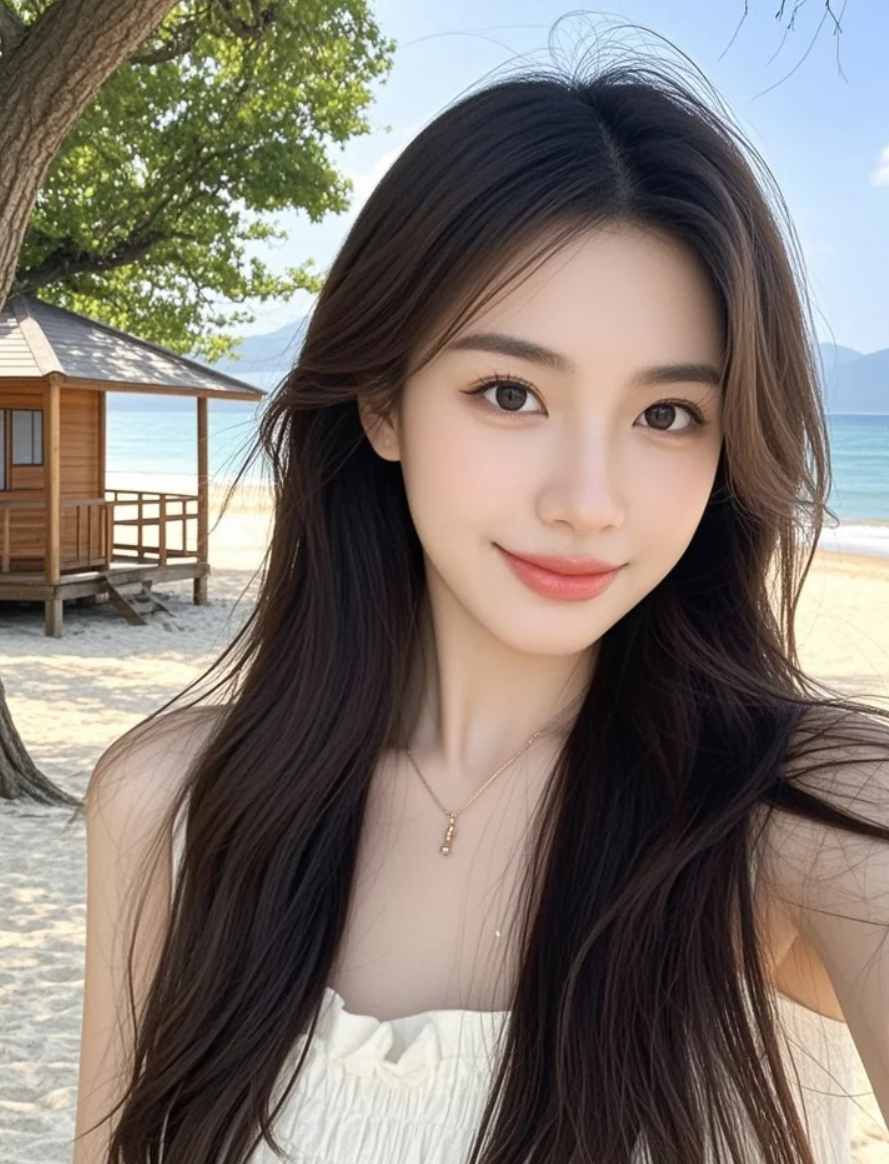 有没有觉得海浪和我的微笑很配？快来点赞！