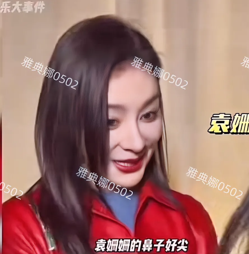 天啊，袁姗姗的鼻子怎么搞的，太尖太抢镜了！