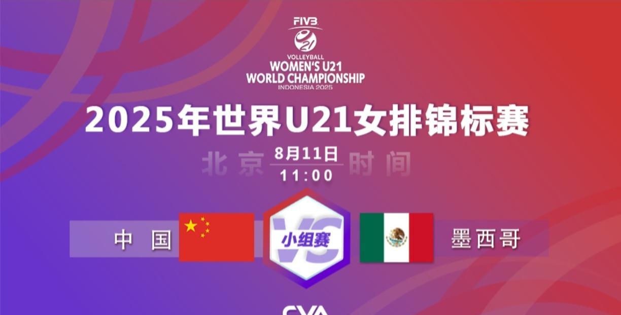 [U21女排世锦赛]小组赛：中国——墨西哥  实时战况：
        8月1