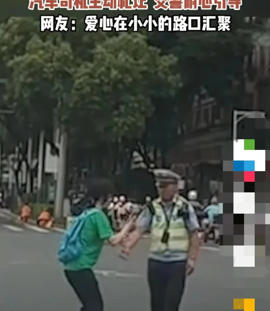 为善良的交警和停车避让的司机们点赞，感谢你们耐心的等待和爱心的帮助。

近日