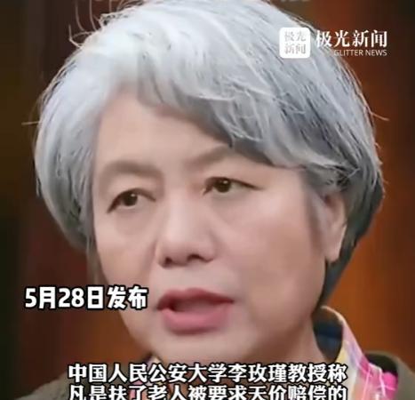 “不够判刑，那就高额罚款！”中国人大李玫瑾教授去年建议，凡是扶了老人被要求天价赔
