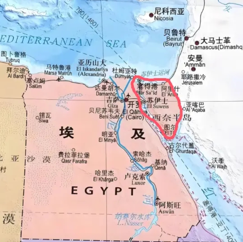 以色列时刻挂念的西奈半岛，足有6万平方公里，是以色列国土面积的3倍，但是西奈半岛