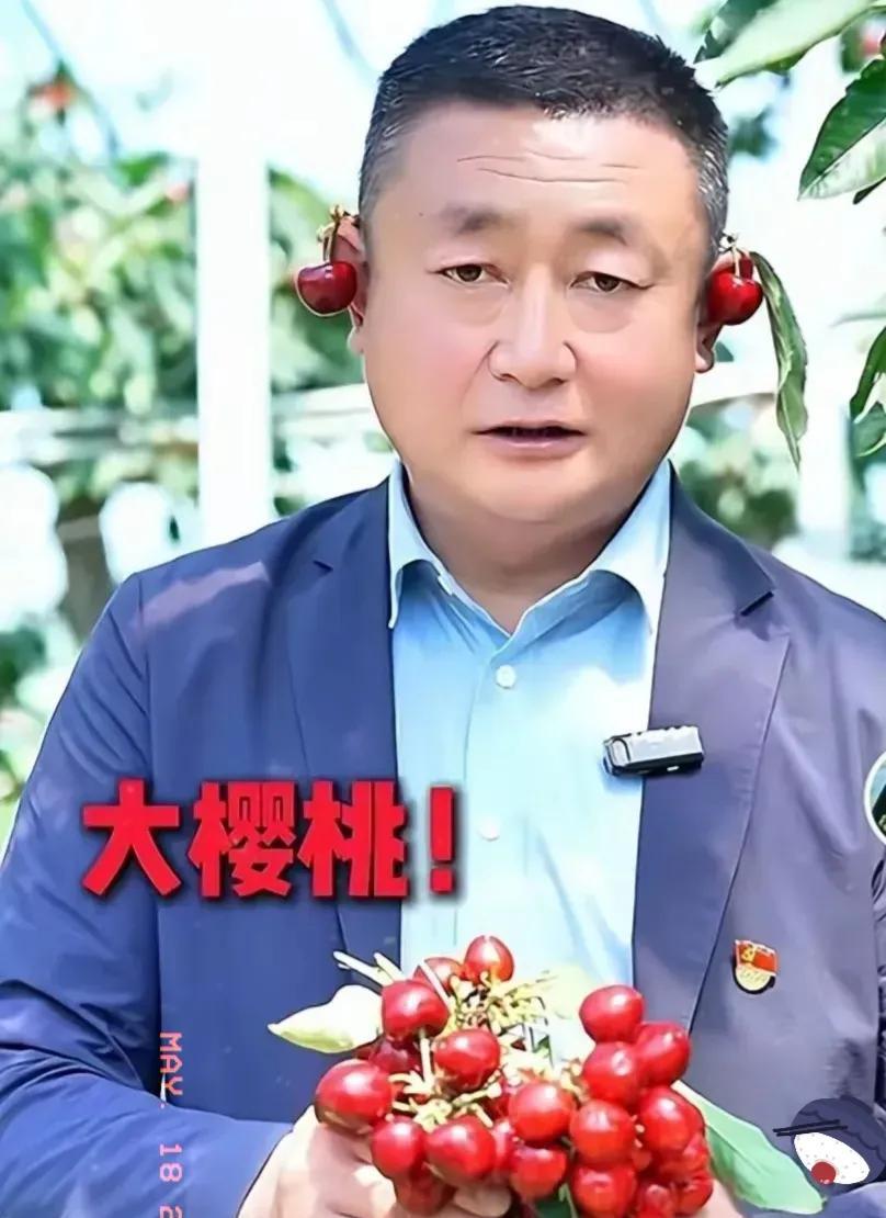 家人们，最近被山东烟台这位卖樱桃的村支书狠狠扎心到了！
为帮乡亲卖樱桃，他又是扮