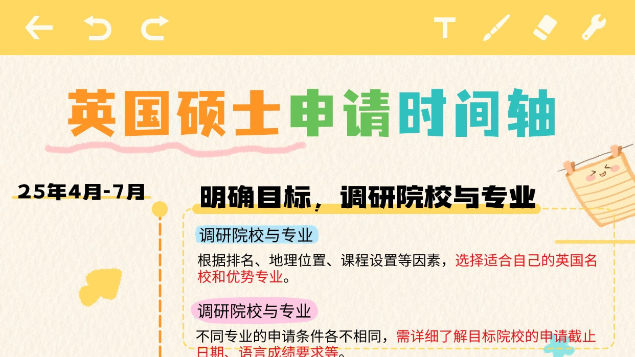 《英国硕士申请时间轴》来咯！错过这些节点=错失G5！