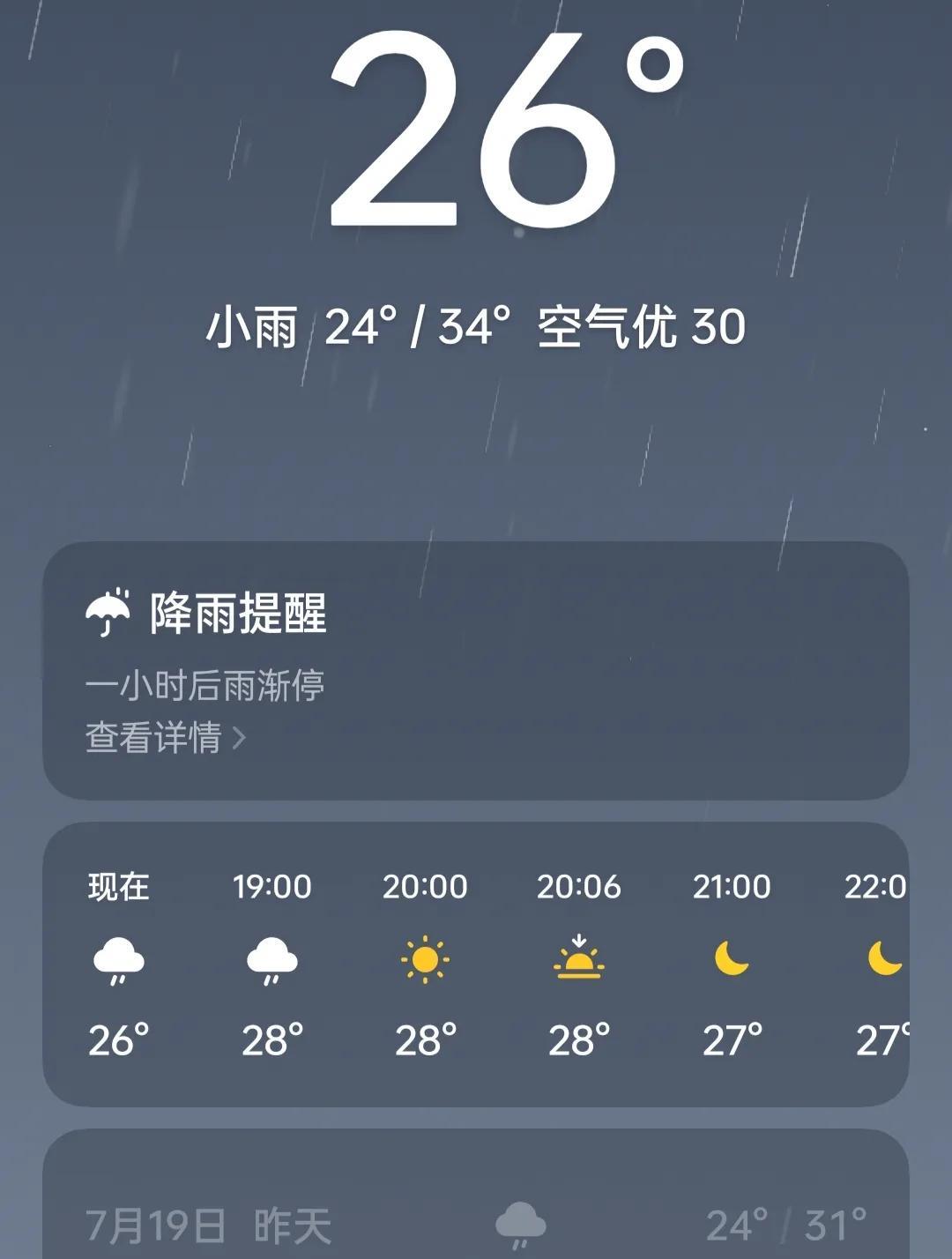这也能叫下雨？顶多就是鳄鱼的眼泪。勉强挤了那么几滴，连地面都没湿，雨就停了。大概