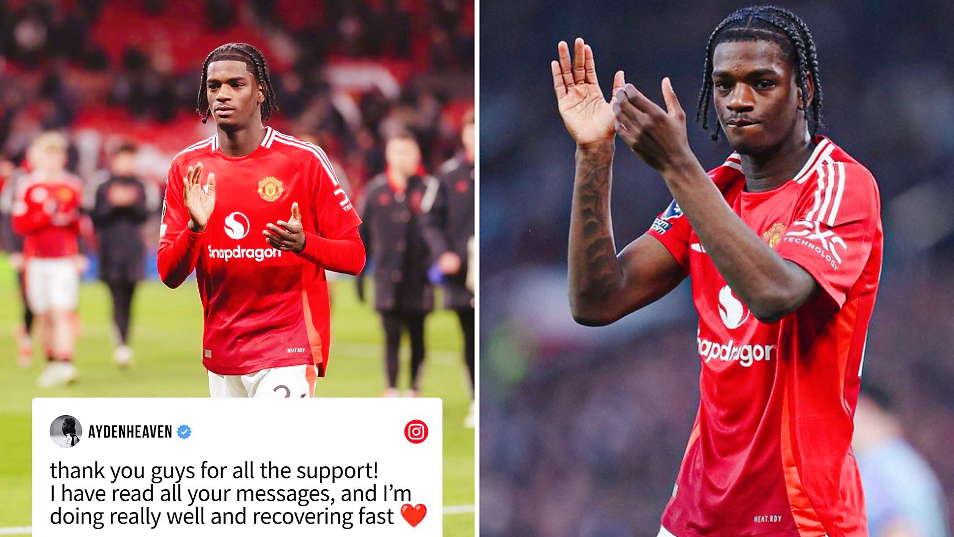 在对阵莱斯特城的比赛后，海文穿着保护靴离开了球场，但可以自己行走、无需搀扶。
媒