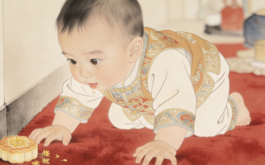 我和同日出生的三皇子抓周，我直奔香喷喷的桂花糕，三皇子却死死拽住我的胳膊不放