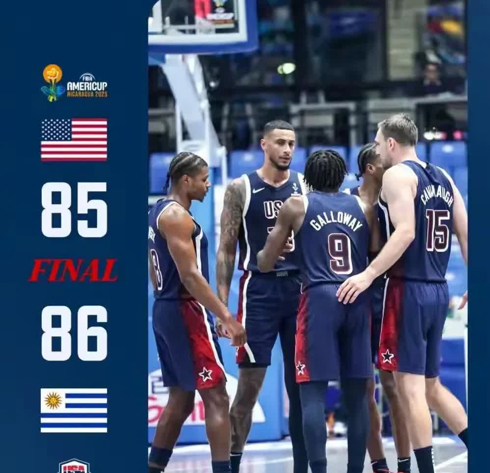 男篮美洲杯，美国队🇺🇸85-86🇺🇾乌拉圭3个点不吐不快:

1、美