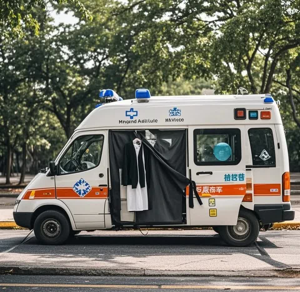 今天在楼下来了辆救护车，入户后没多久又出来了，没抬着病人，楼下一位老人问，咋没抬