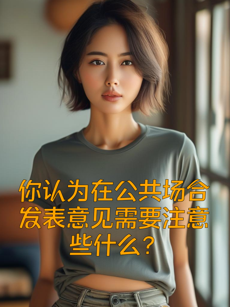你认为在公共场合发表意见需要注意些什么？