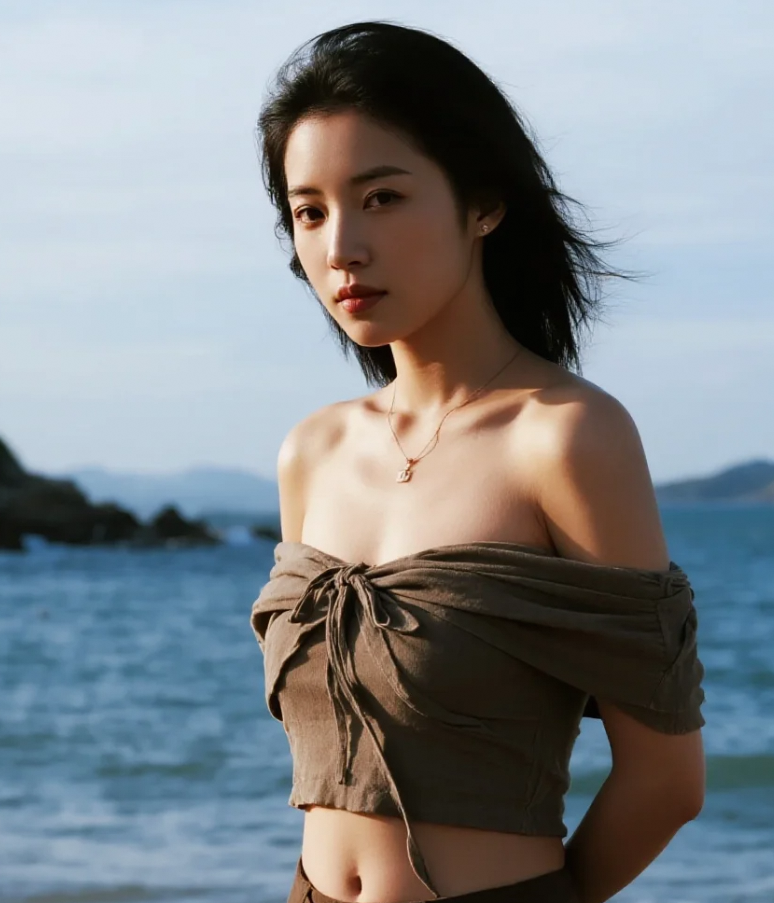 沙滩排球？不，她是来收割目光的！