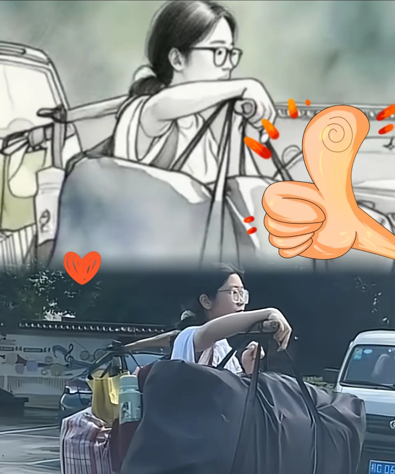 之前爆火的“扁担女孩”后续来了！

本以为她家境贫寒，孤苦伶仃，没想到竟是我