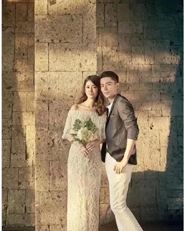 林心如霍建华的结婚照～有油画的感觉，有意境，很平静幸福的