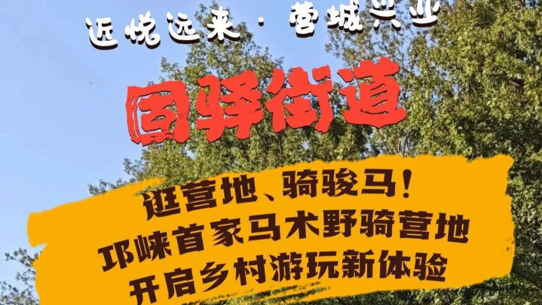 近悦远来·营城兴业丨逛营地、骑骏马！邛崃首家马术野骑营地开启乡村游玩新体验