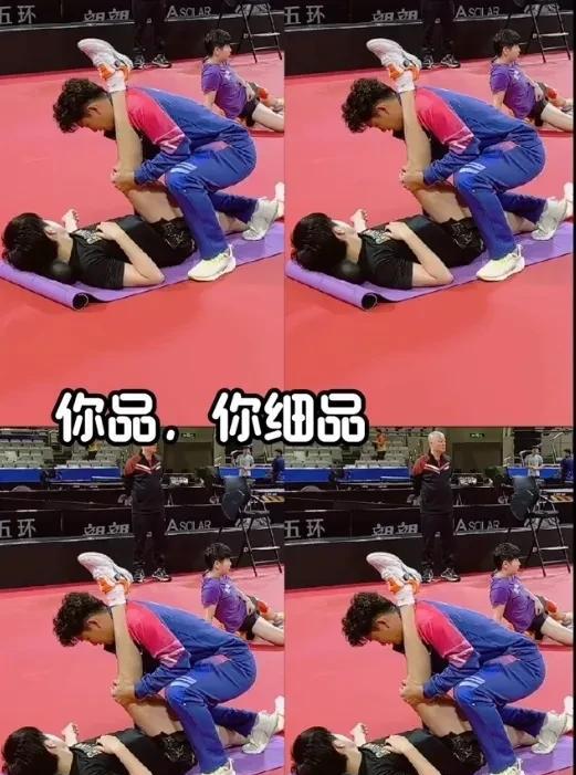 这题我知道，他想偷学莎莎的热身动作，然后在热身上超越莎莎[吐舌]给哥安一个防沉迷