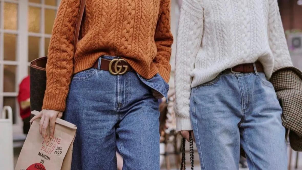 入冬后，三木的这组“牛仔裤”高级感look，你一定喜欢，套套显瘦又洋气