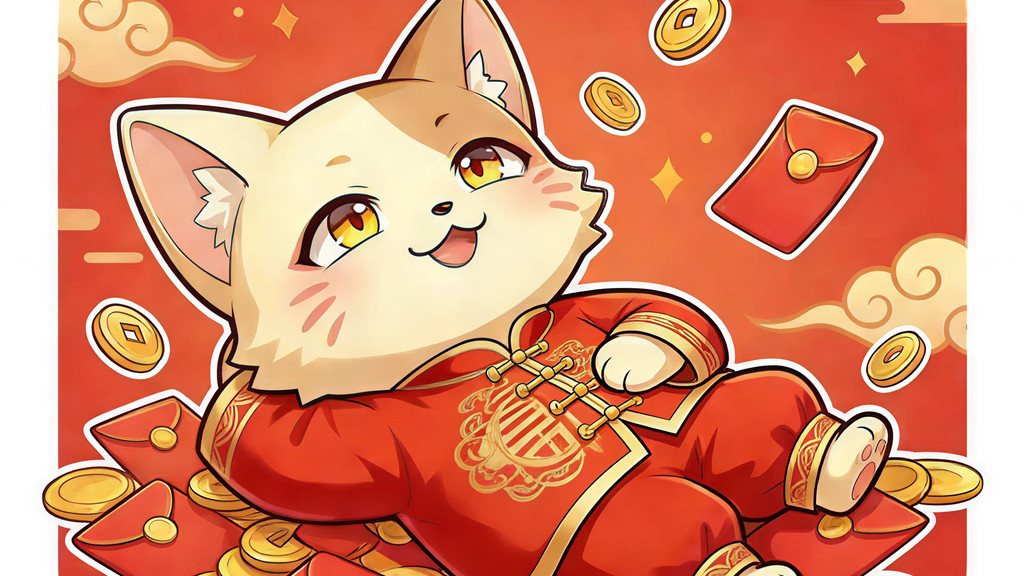 福运猫黄猫熙和的躺赢招财秘籍：小鱼干管够，财源滚滚就有～ 快艾特你想一起暴富的朋友来接！