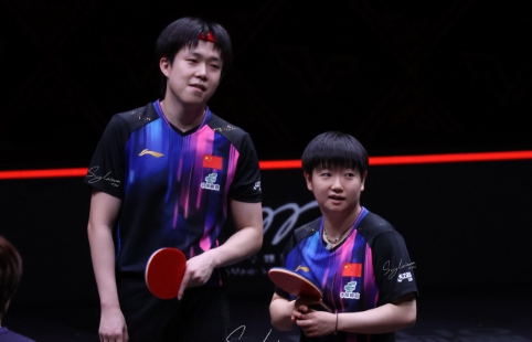 恭喜孙颖莎王楚钦3-2战胜杜凯琹黄镇廷

大圣今天打的非常好，再次拿到两局，而且