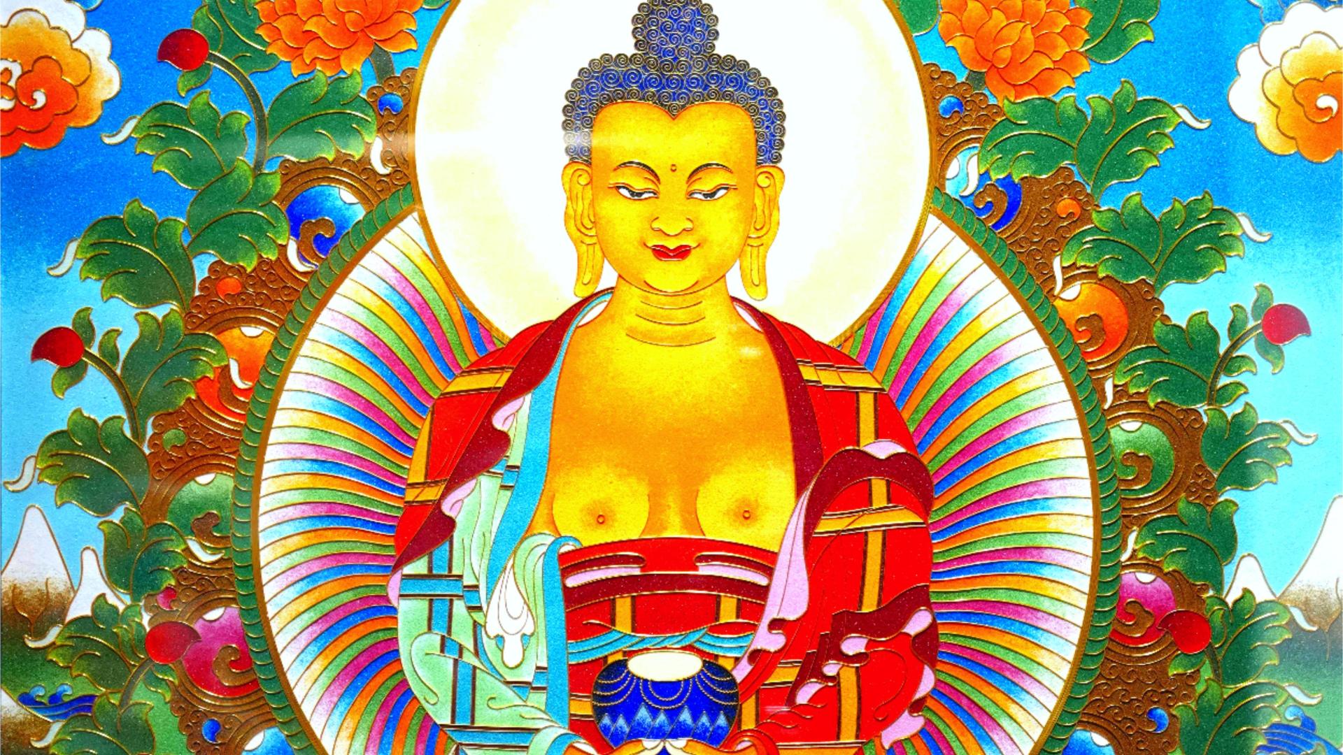 阿弥陀佛唐卡裹满净土意韵