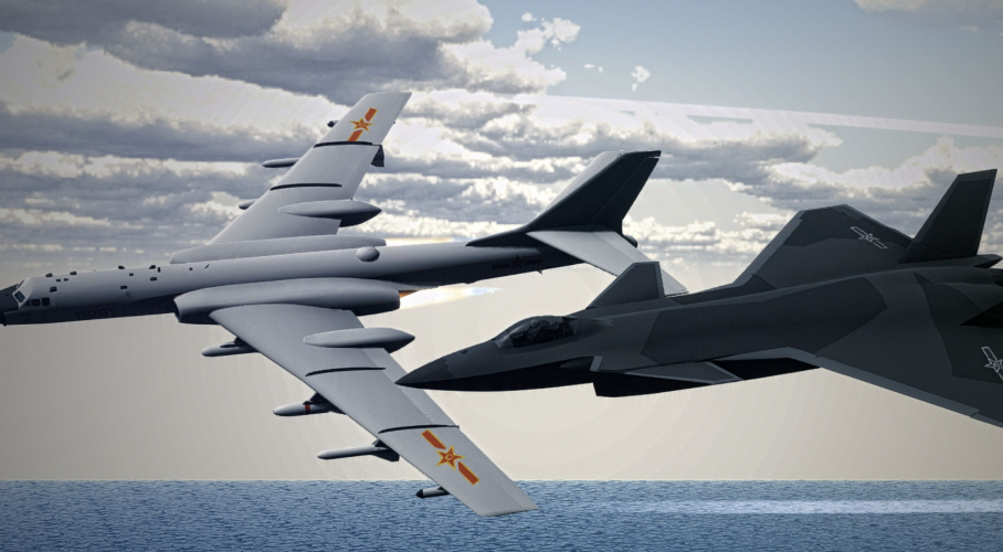 美国拉出300架战机联合19国搞军演后，中国战机也集体出动，出来“大象漫步”了。