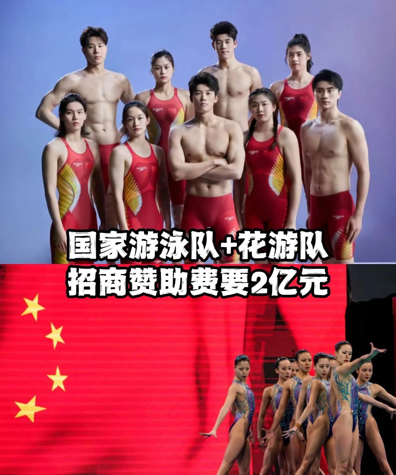 招商赞助费居然要2亿？6月18日，国家游泳队和花样游泳队运动装备（非游泳装备）官