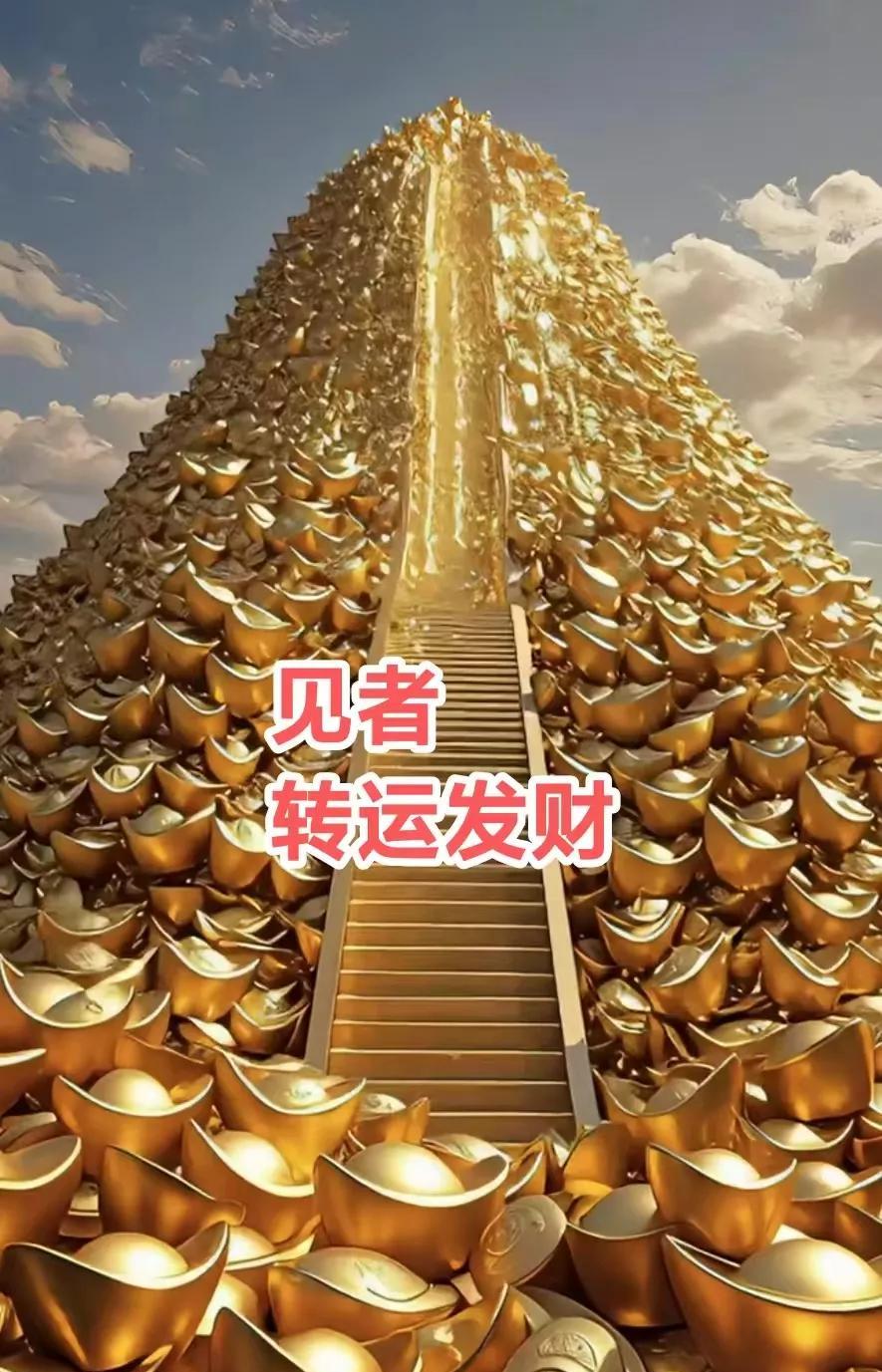 当你转运的时候，你就会刷到元宝金山，这都是天意，是你好运的开始，快接财接福接好运