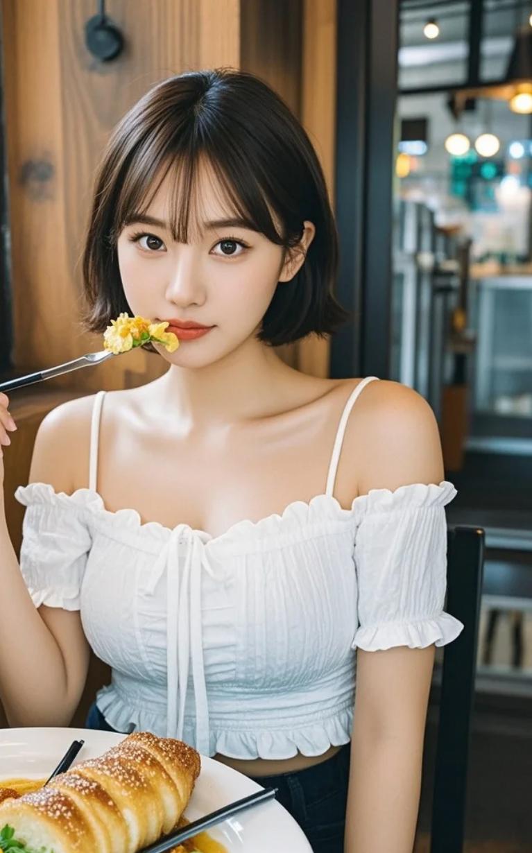 舌尖上的风情：美女写真中的美食故事