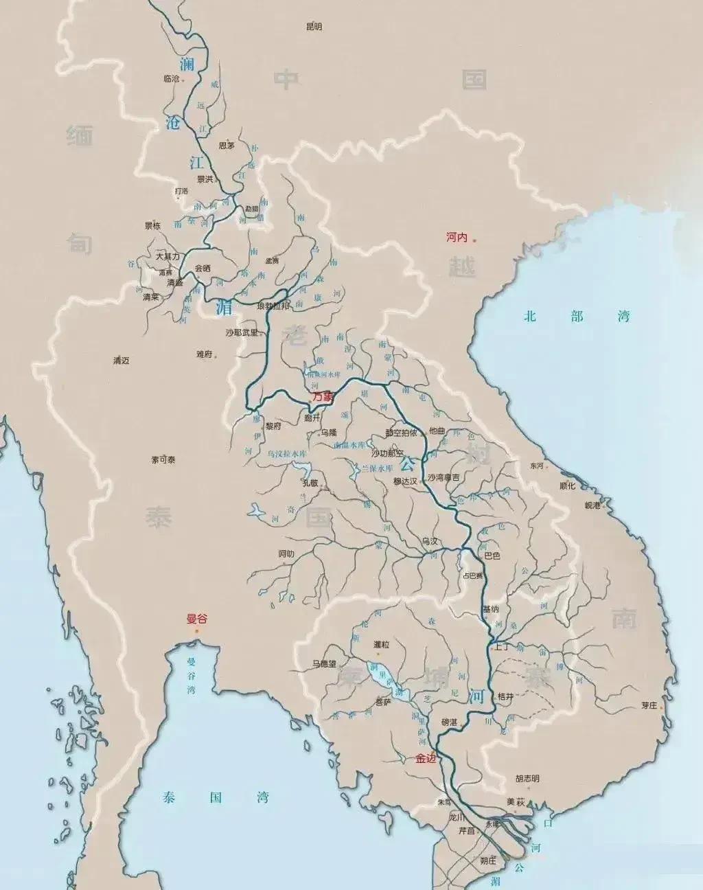 湄公河，又一条发源于我国的大河流，滋润着东南亚中南半岛