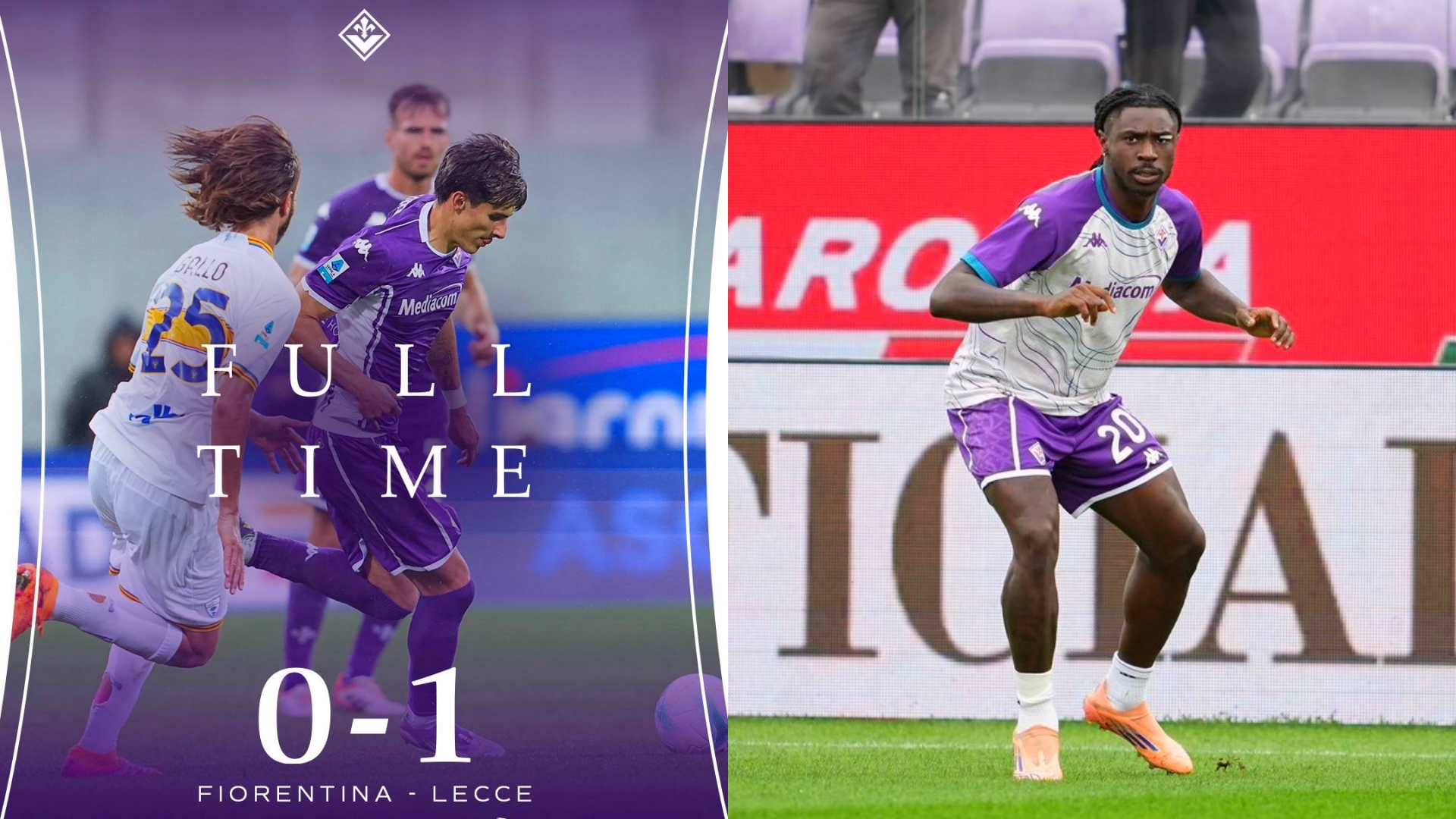 意甲：佛罗伦萨0-1不敌莱切，新赛季以来10场联赛4平6负。
只拿到4分的紫百合