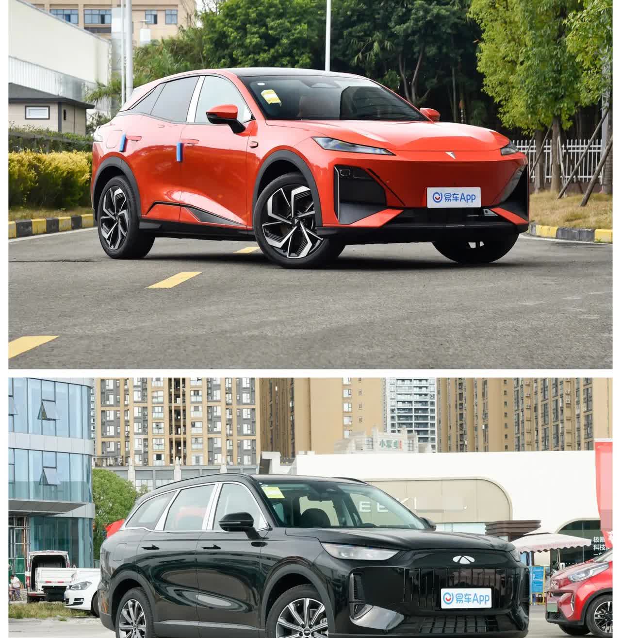 深蓝S07与风云T9，均为插电式中型SUV，前者为增程式，后者为插电混动式。颇为