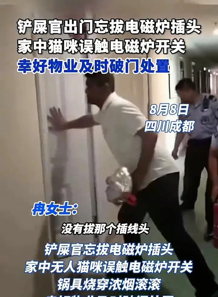 家里有养宠物的必须注意！8月8日，四川成都一名女子出门时，没有拔掉电磁炉的插头，